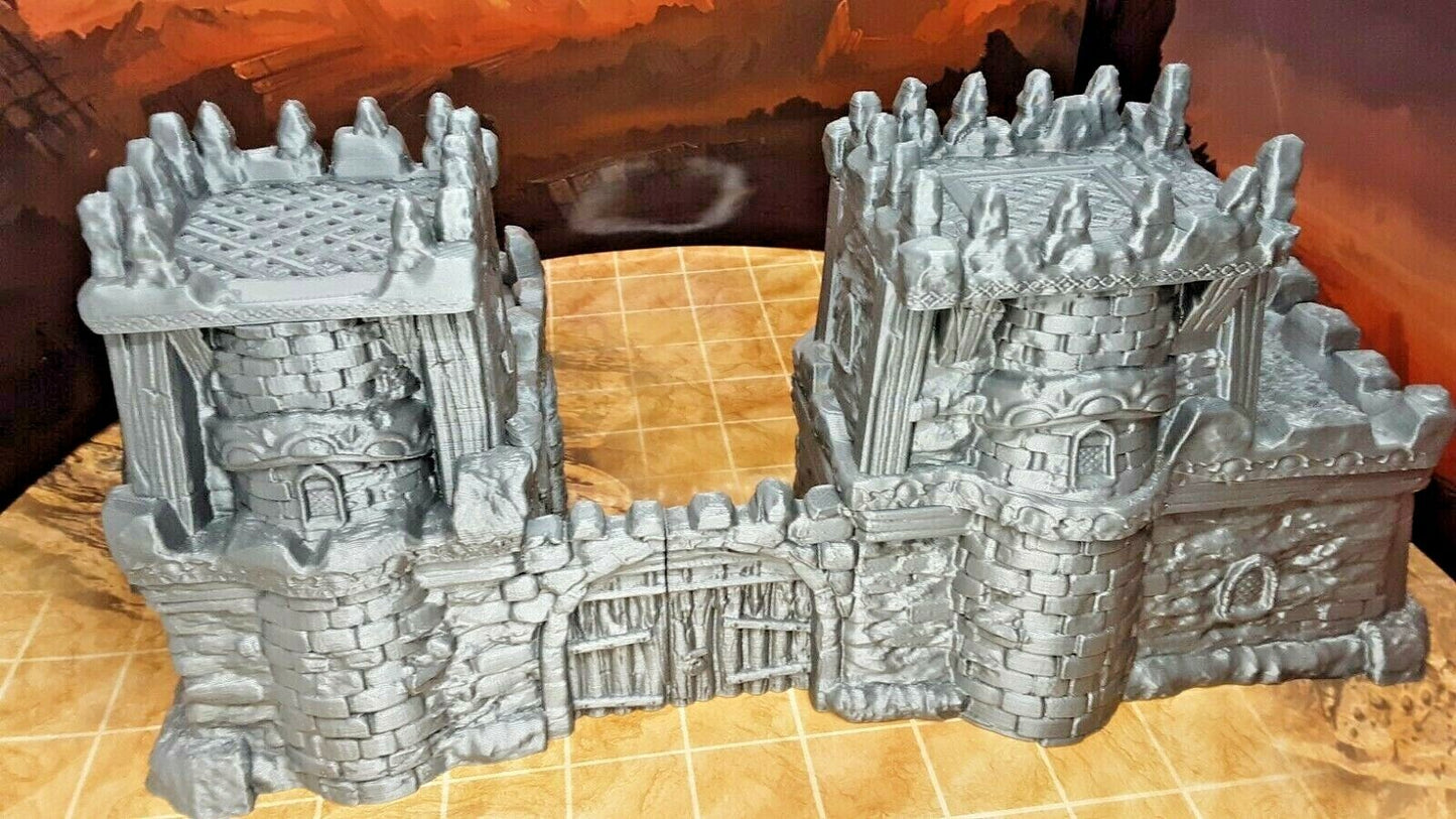 4 Room 3 Floor Fortress / Outpost Entrance Scenery Terrain Tabletop Fantasy D&D