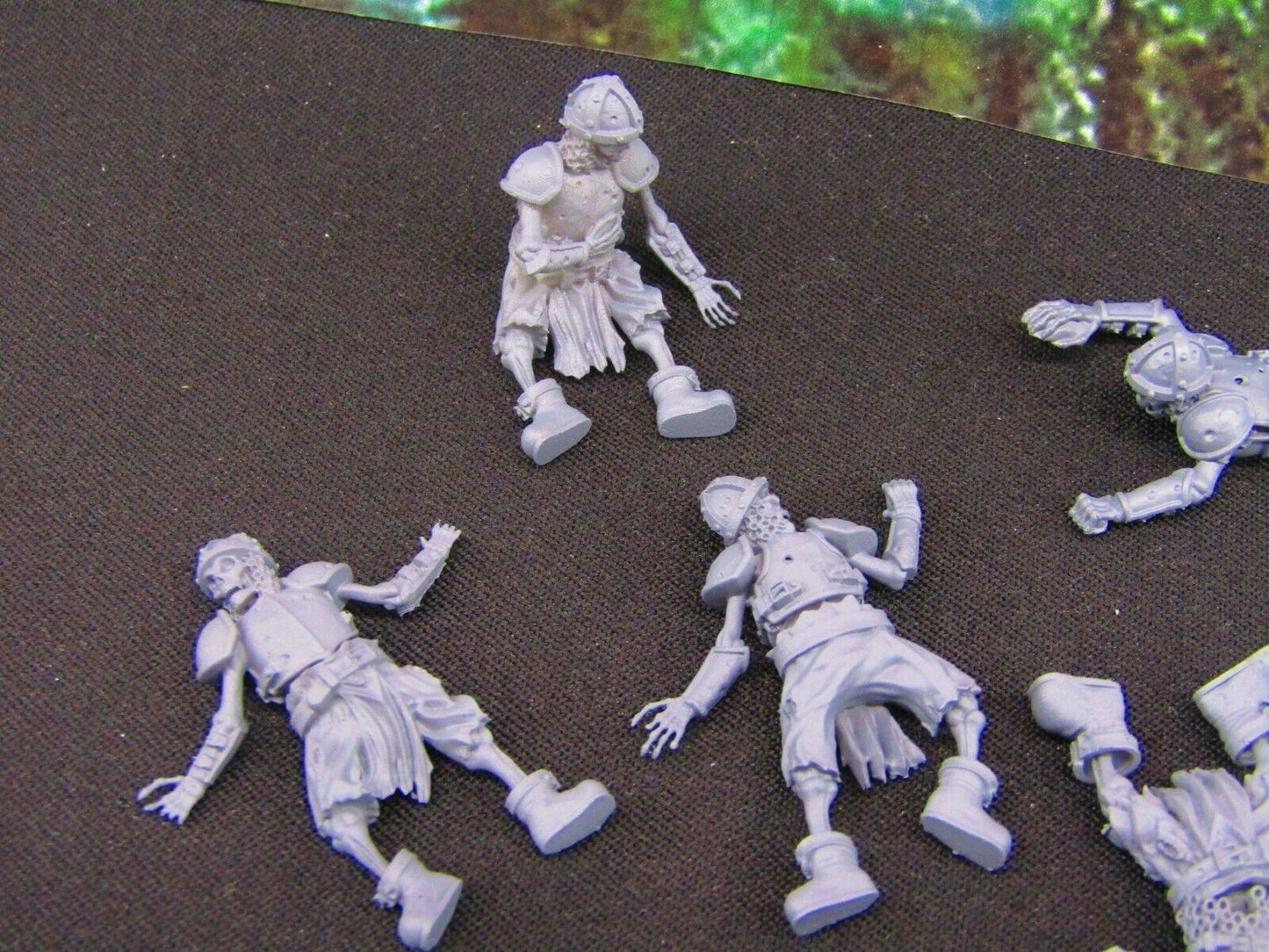 5pc Undead Skeletons Fallen Dead Warriors Soldiers Mini Miniatures 3D Printed
