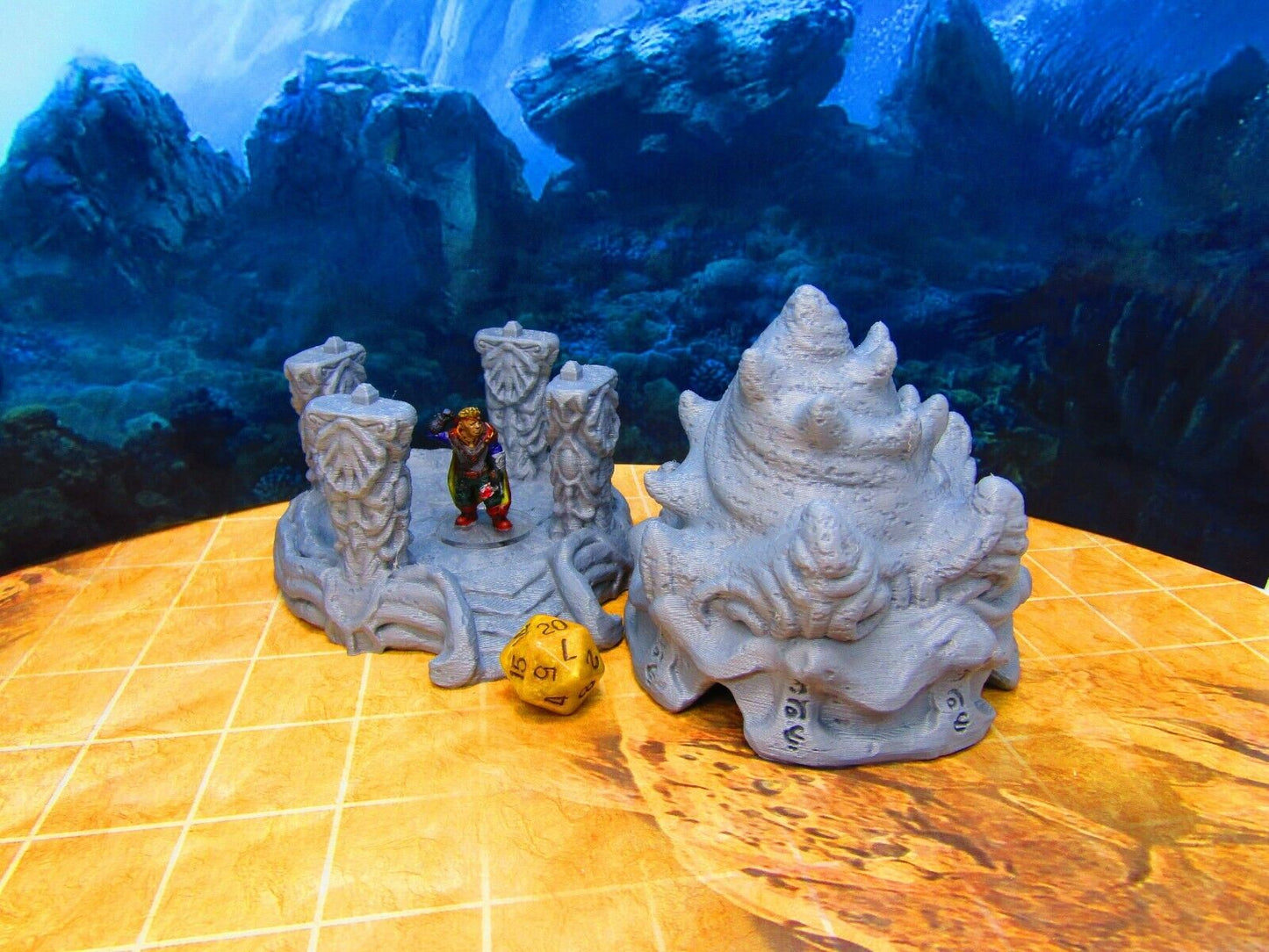 Merfolk Underwater City Altar Gazebo Building Scenery Scatter Terrain Props