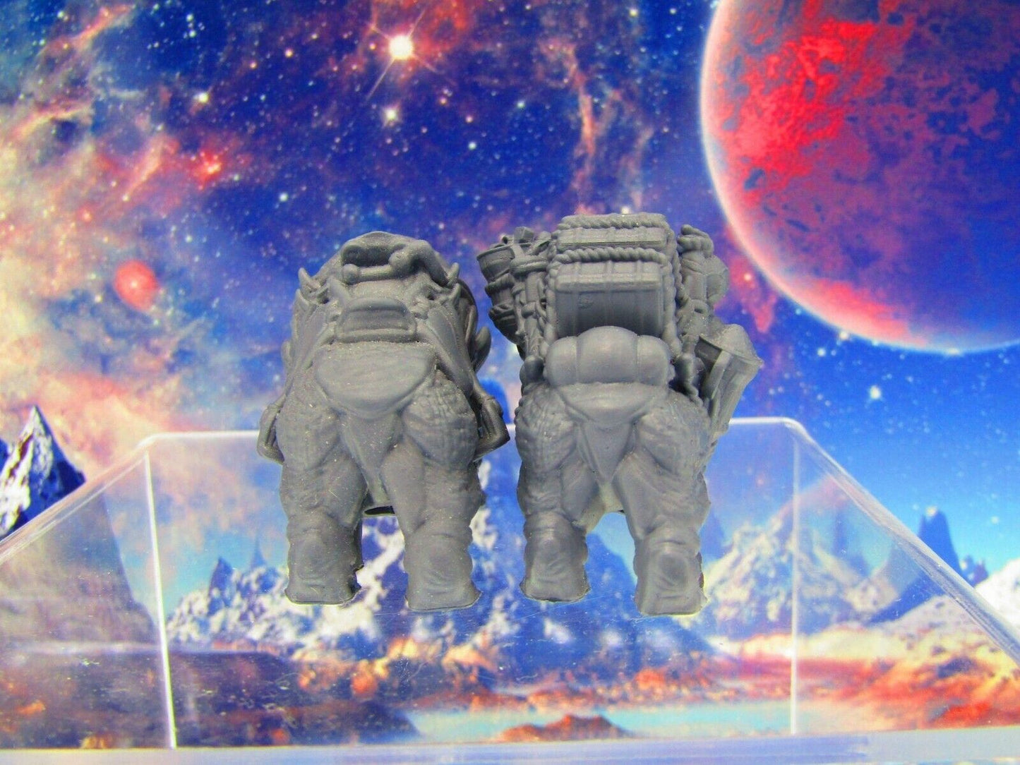 Uscon Pack & Saddled Riding Beast Pair Mini Miniature Figure 3D Print Starfinder