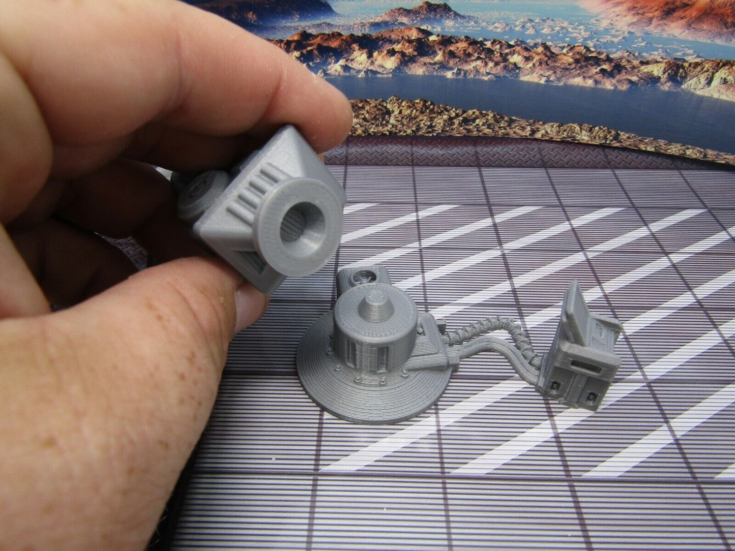 Com Tower Radio Beacon Post Scatter Terrain Scenery Miniature 3D Printed Model