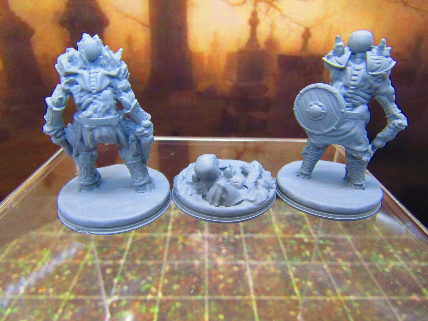 Trio of Undead Skeleton Warriors Encounter Mini Miniature
