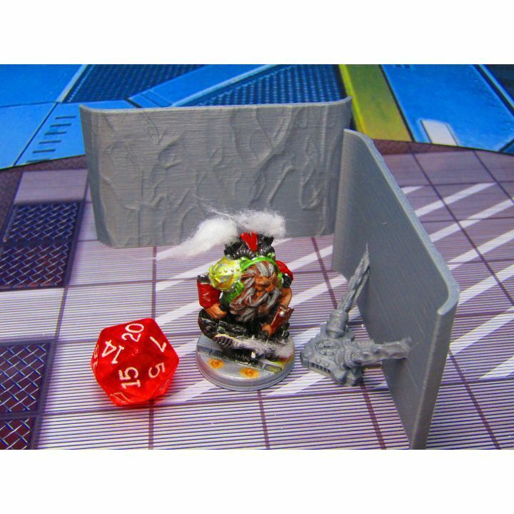 8 pc Battlefield Rectangle Energy Shields Miniature Scatter Terrain Scenery