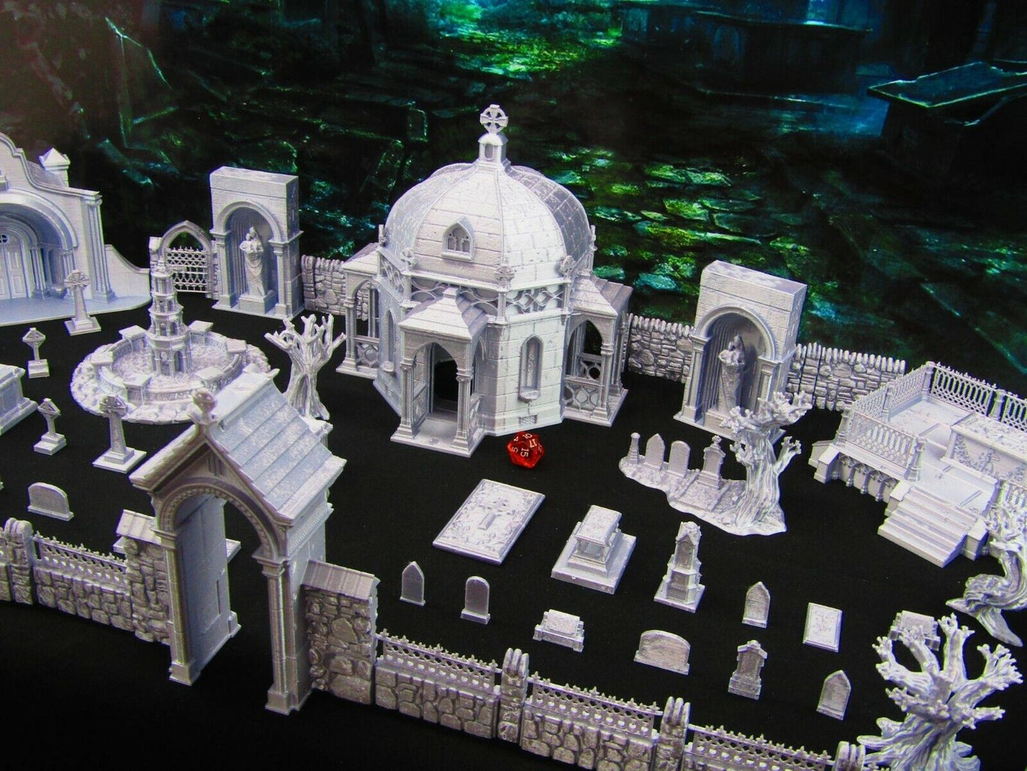 73pc Large Cemetery Graveyard Tomb Grave Set Scatter Terrain Scenery Tabletop