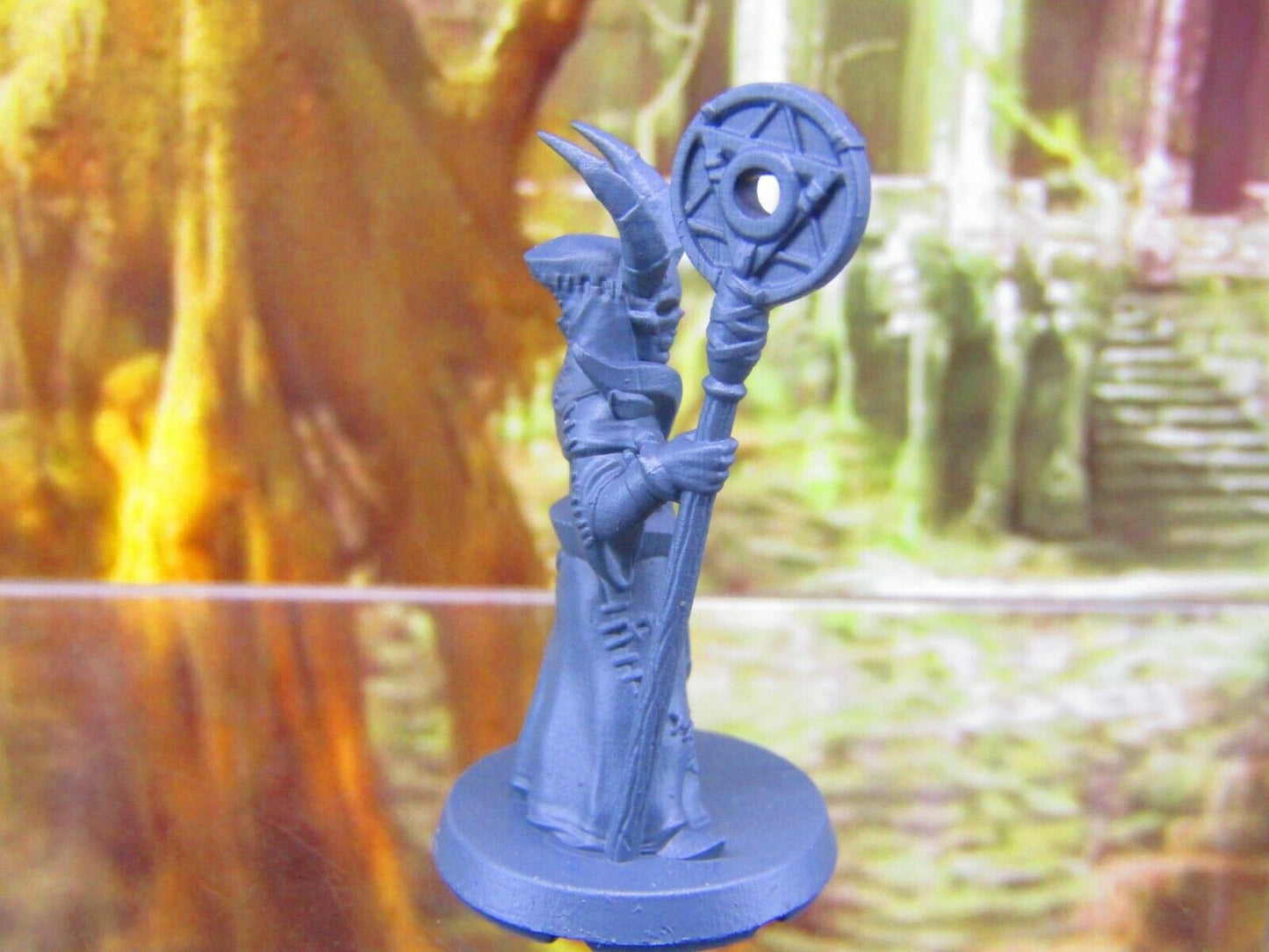 Skull Faced Cultist Zealot Leader Mini Miniatures 3D Printed Resin Model Figure