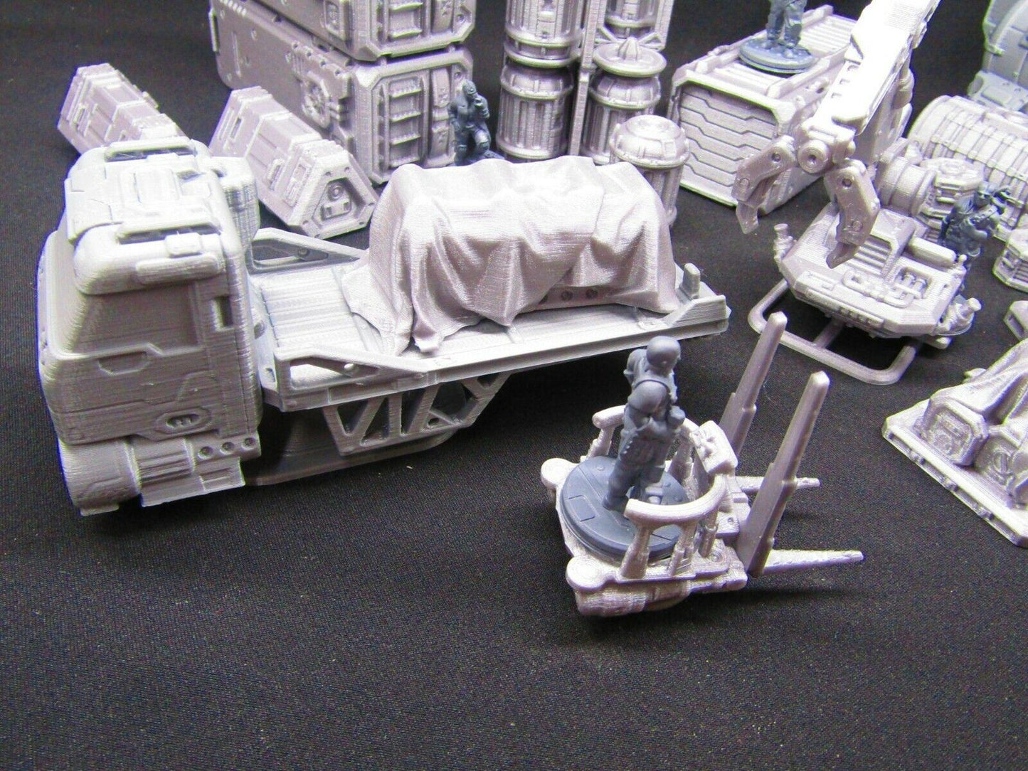 47pc Sci Fi Dock Cargo Set w/ Minis Miniatures Scenery Scatter Terrain 3D Print