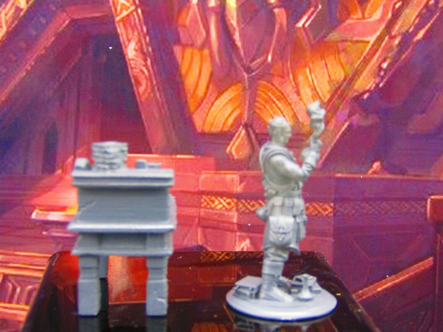 Male Alchemist Mad Scientist & Workshop Desk Mini Miniature Model Character