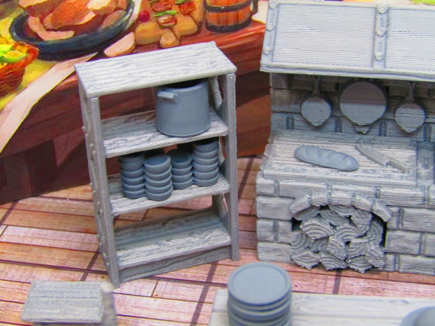 22p Inn Tavern Restaurant Kitchen w Stove, Sink etc Scenery Scatter Terrain