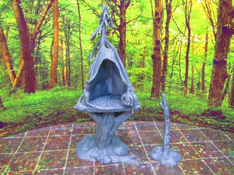 Tree Stand Hunters Tent Blind Scatter Terrain Scenery 3D Printed Figure Model