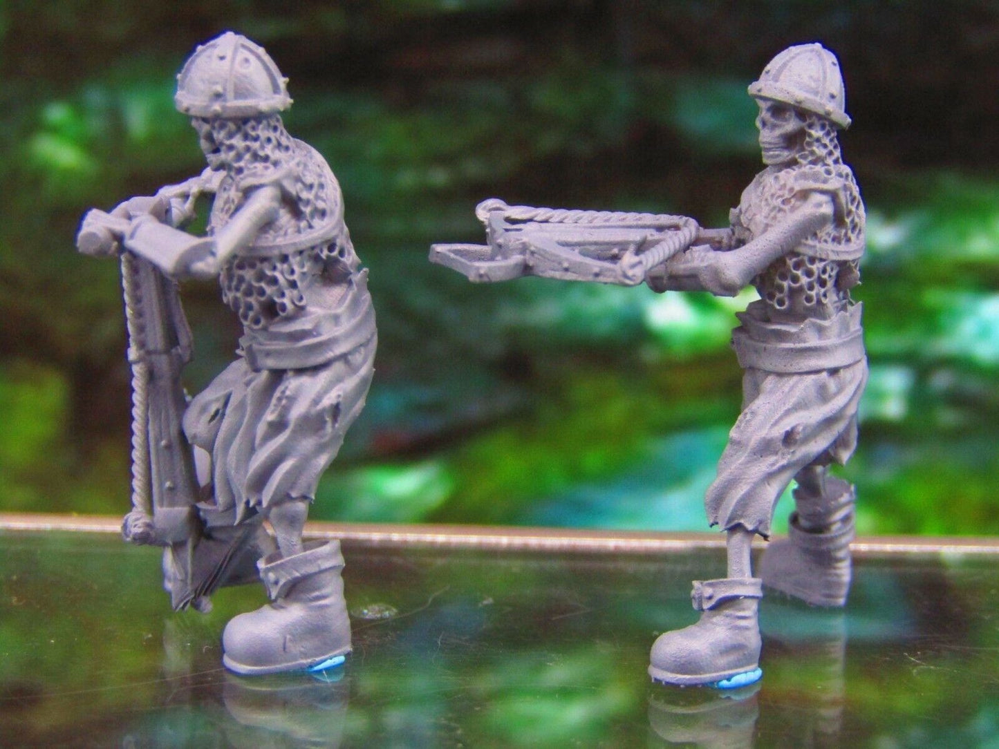 2pc Undead Skeletons Archers Crossbowmen Soldiers Mini Miniatures 3D Print