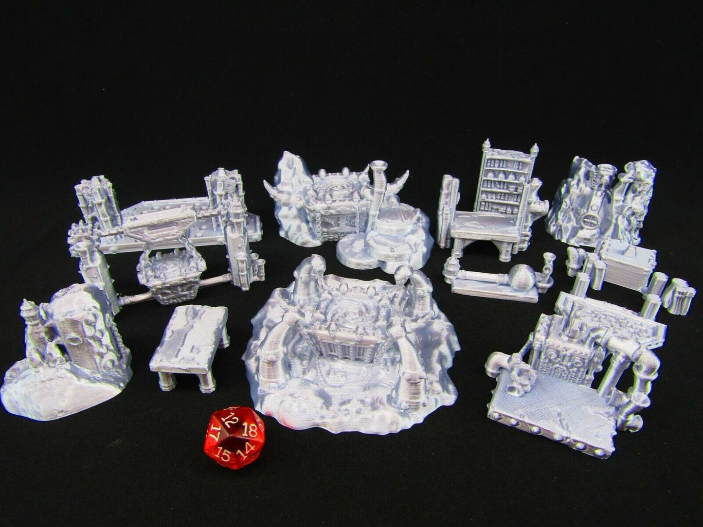 12pc Large Ironworks Iron Smelting Workshop Scatter Terrain Scenery 3D Printed