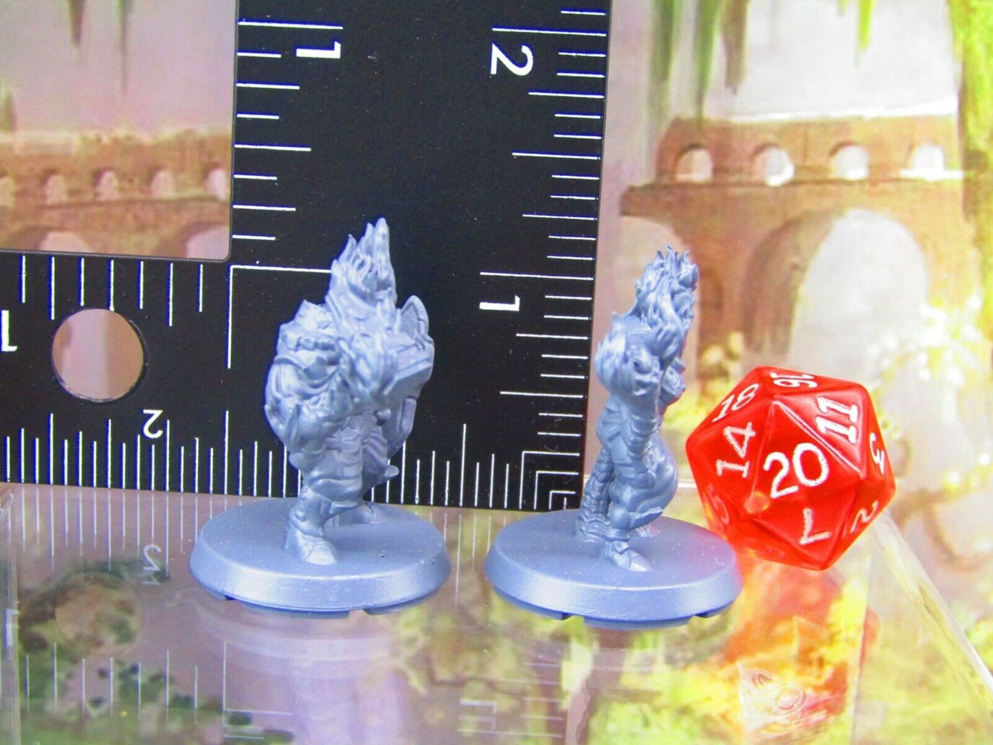 Azer Elemental Pair Mini Miniatures 3D Printed Resin Model Figure 28/32mm Scale