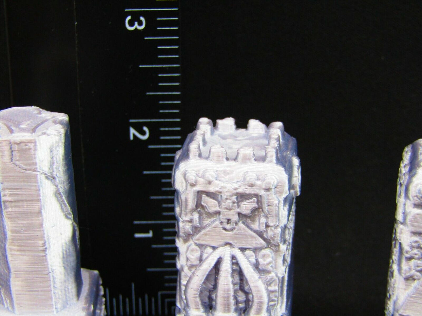 Warning Horn and Decorated Ancient Columns Scatter Terrain Scenery 3D Printed