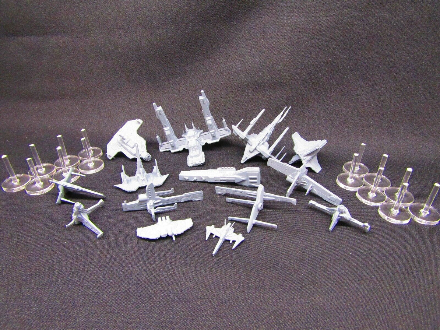 14pc Harmonium Alliance Military Space War Gaming Set w/ Flight Stands & Rods