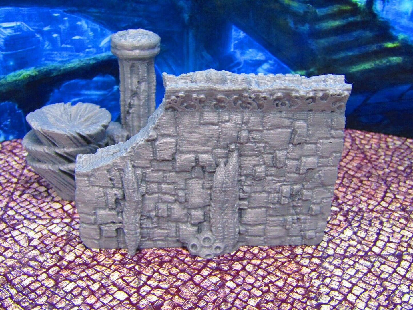 Atlantis Deep Sea Roman Style Bathhouse Scenery Scatter Terrain Props 3D Printed