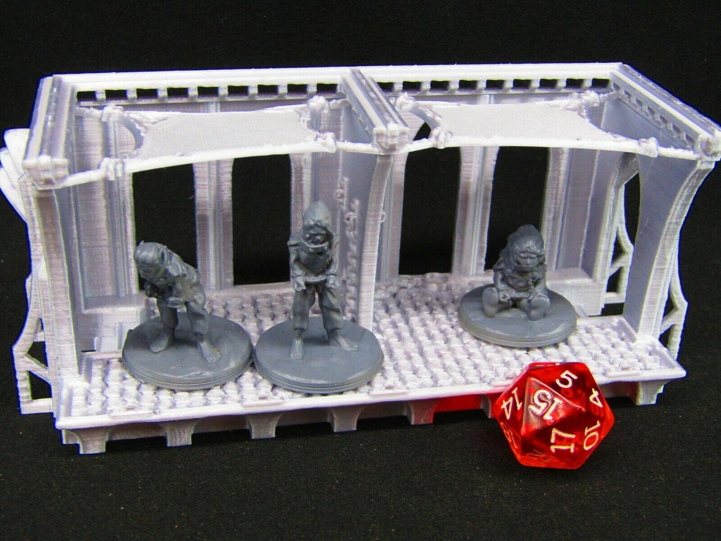 Slave Auction Block W/ Slaves Scatter Terrain Scenery 3D Printed Mini Miniature
