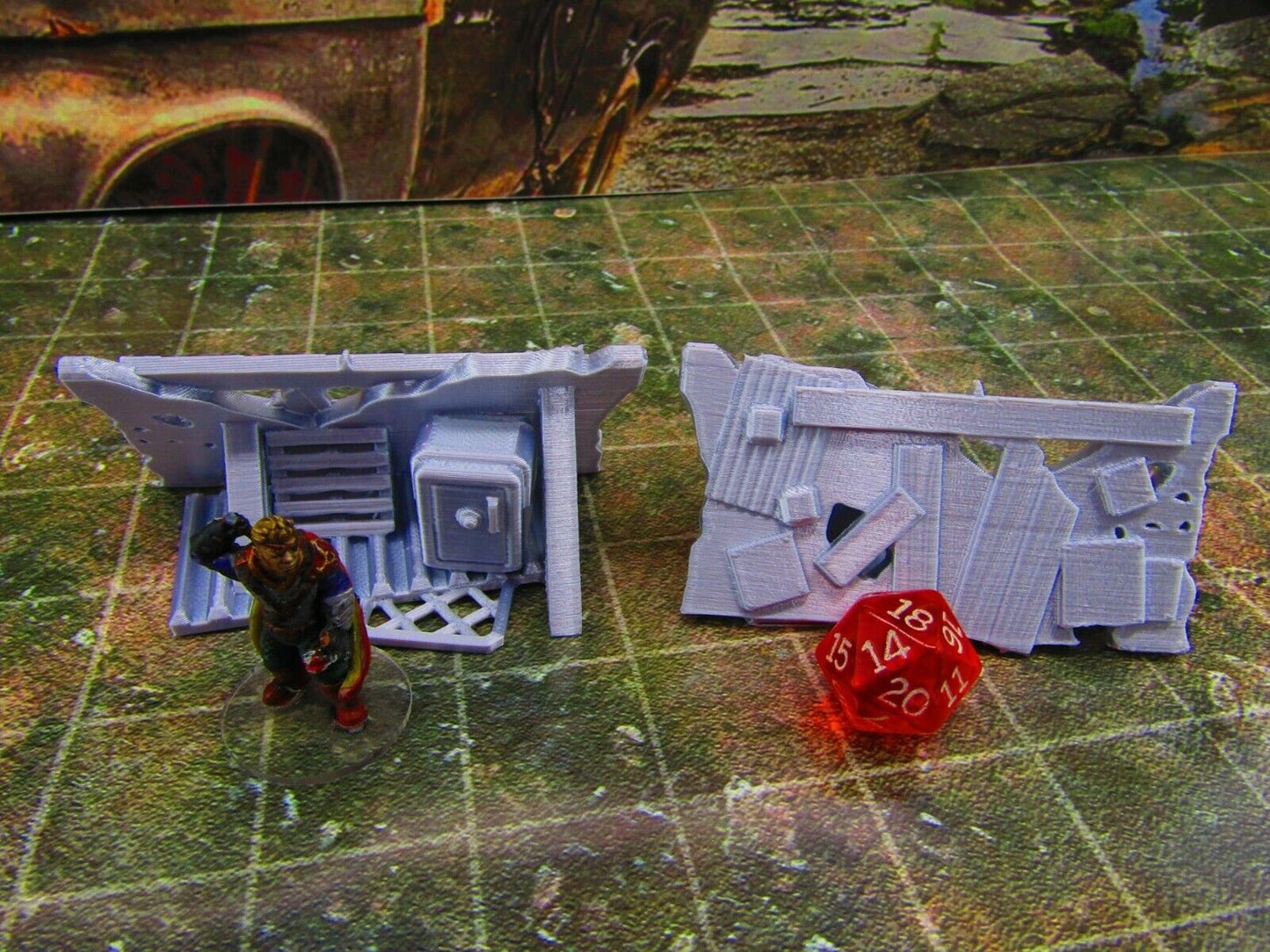 2pc Junk Wall Settlement Barricade B Scatter Terrain Scenery Wasteland