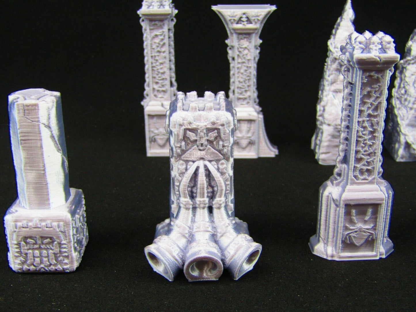 12pc Various Dungeon Pillars Set Scatter Terrain Scenery 3D Printed Mini