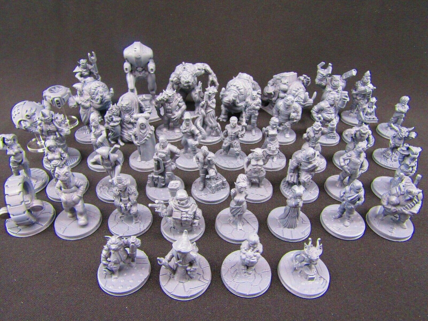 Sci Fi Mini Set 6 - 48pc Non Humans Novus Landing Mini Miniatures 3D Print