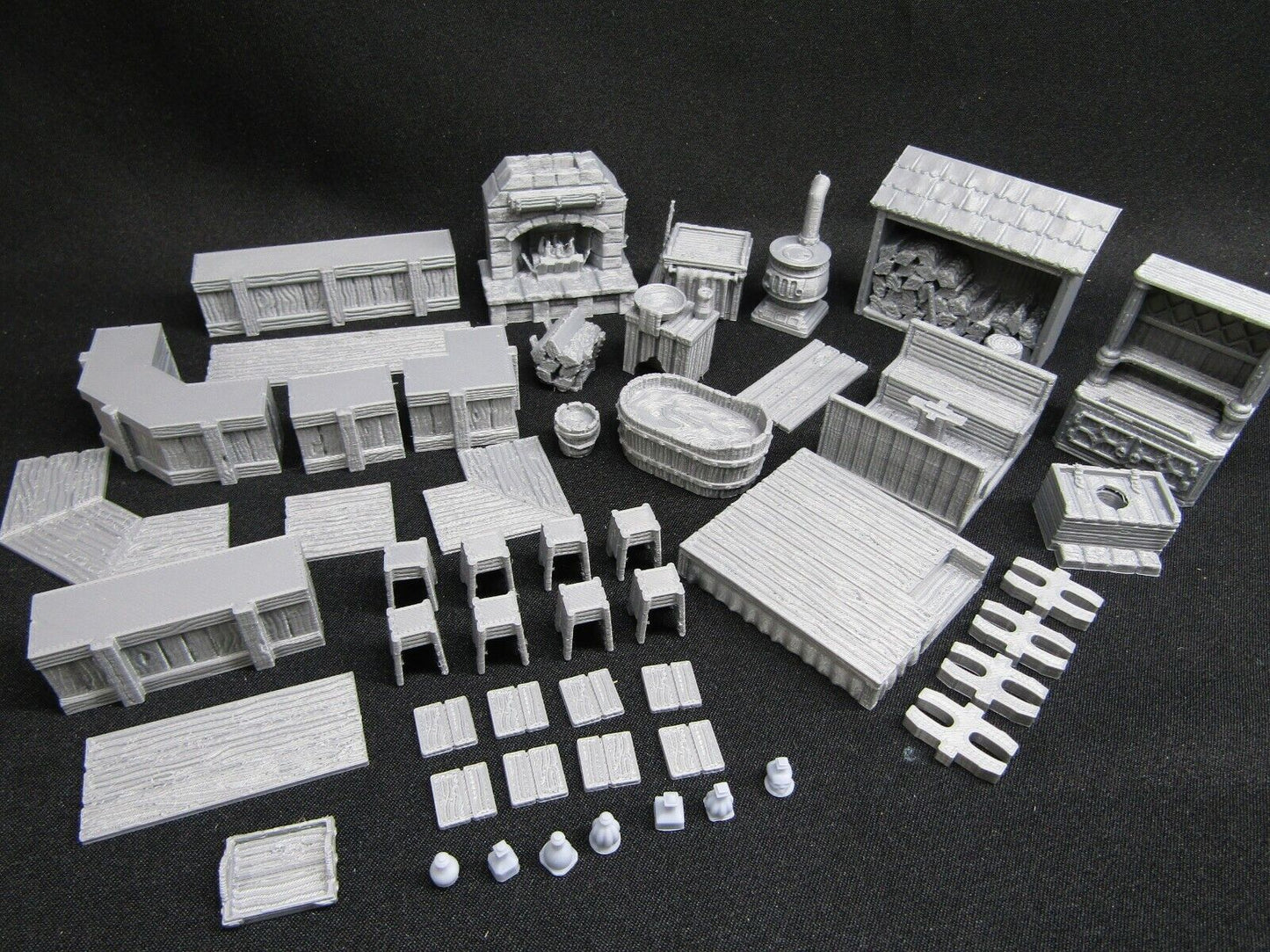 37 Piece Inn & Tavern Bar Set Scatter Terrain Dungeons & Dragons Mini Model
