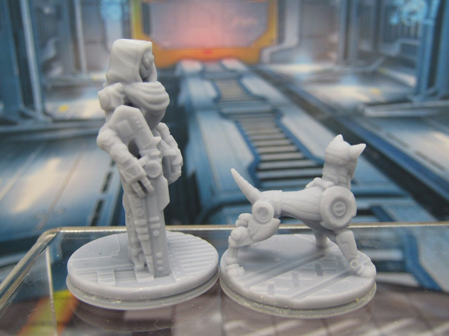 Assassin Droid Sniper & Robot Dog Companion Mini Miniature 3D Printed