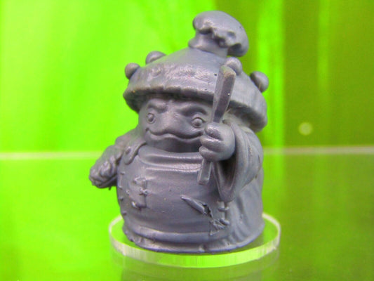 Shroomie Chef Mushroom Men Myconid Fungus Folk Mini Figures 3D Printed Model
