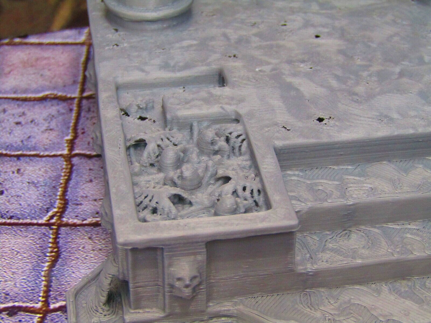 Cultists Sacrificial Torture Altar Stage w/ Bone & Blood Scenery Scatter Terrain