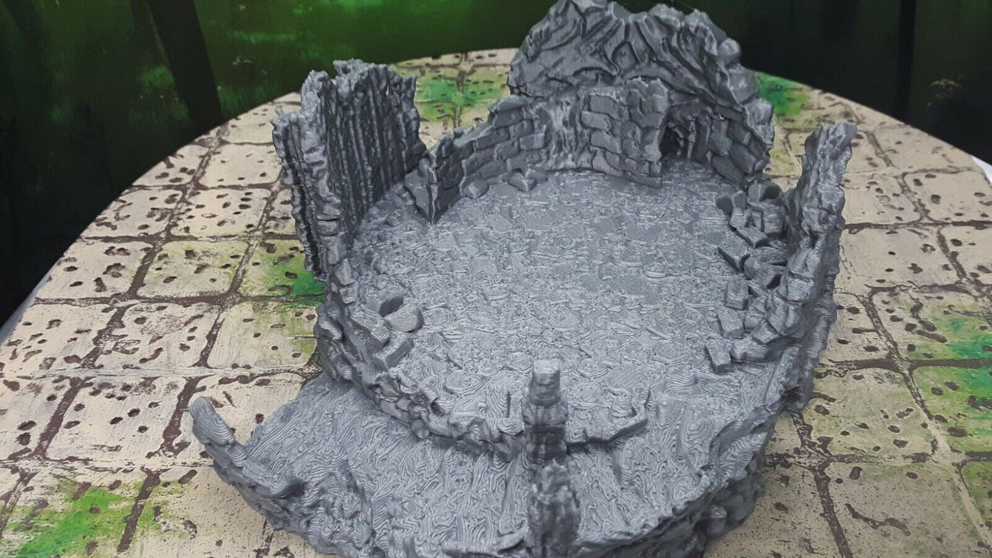 Shrine Building Ruins Scatter Terrain Scenery 28mm Dungeons & Dragons 3D Printed