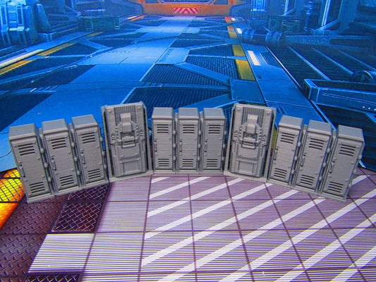 5 pc Soldiers Barracks Wall Lockers Miniature Scatter Terrain Scenery 3D Printed