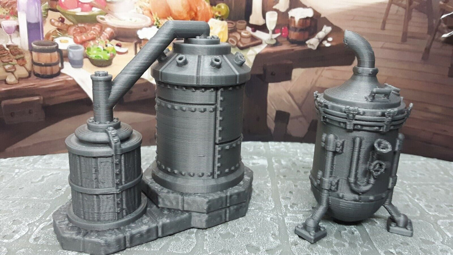 Dwarven Boil Kettle & Spirit Still 28mm Model Dungeons & Dragons Scatter Terrain