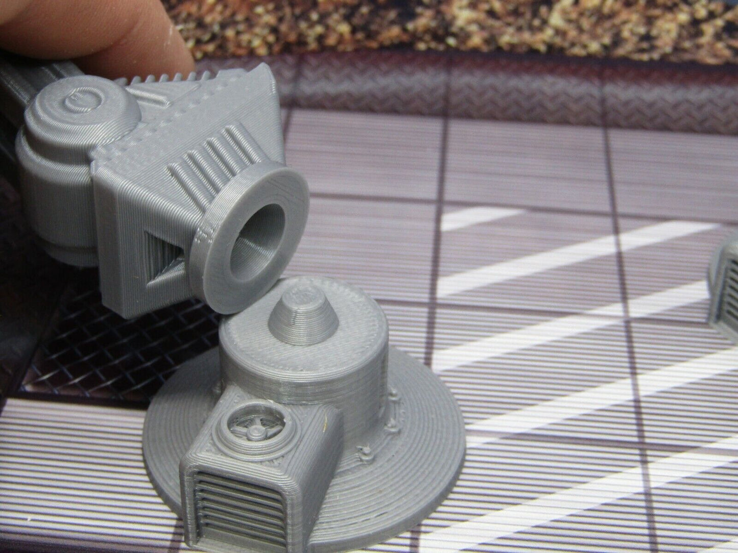 Pair of Satellite Relay Dishes Scatter Terrain Scenery Miniature 3D Printed