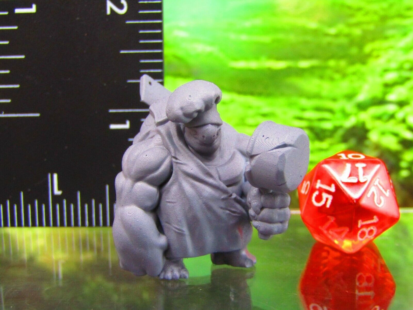 Tortle Gourmet Chef Cook Mini Miniatures 3D Printed Model 28/32mm Scale