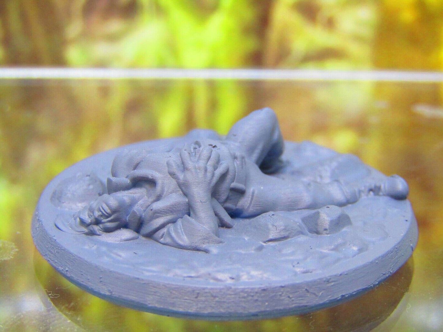Writhing Sick Adventurer Traveler Townsfolk Miniature Figure 3D Printed Model