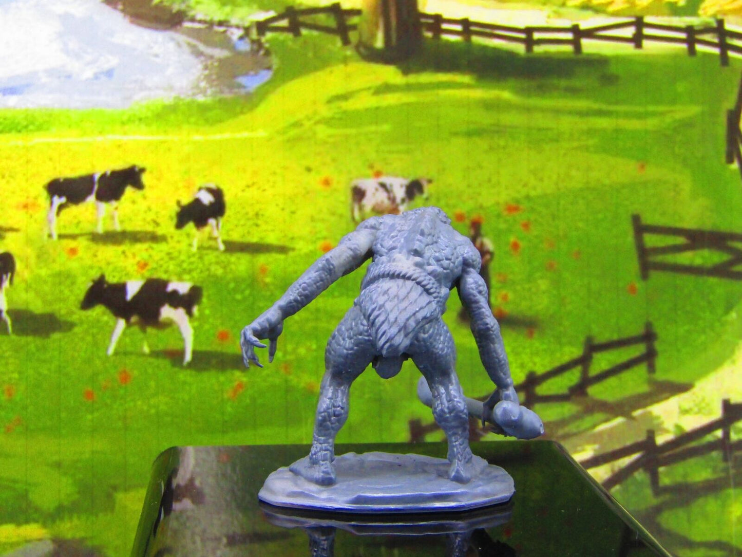 Troll W/ Bone Weapon Monster Encounter Mini Miniature Model Character Figure