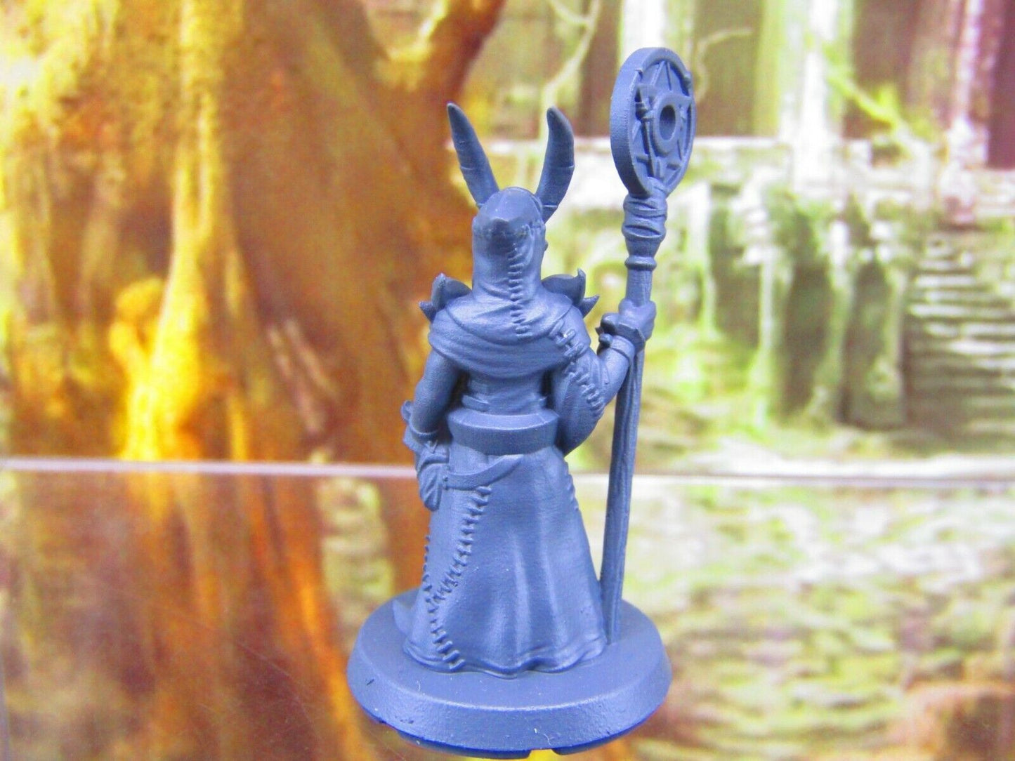 Skull Faced Cultist Zealot Leader Mini Miniatures 3D Printed Resin Model Figure