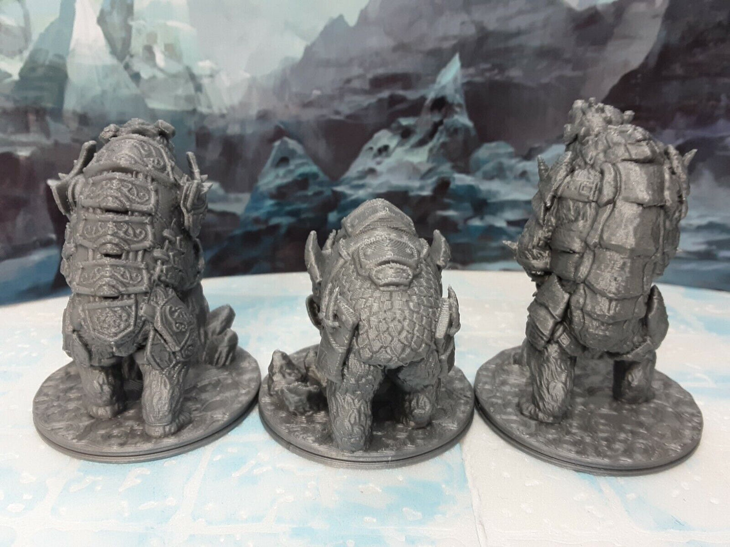 Armored Bears Miniature Mini Figure Tabletop Game Piece Dungeons & Dragons D&D