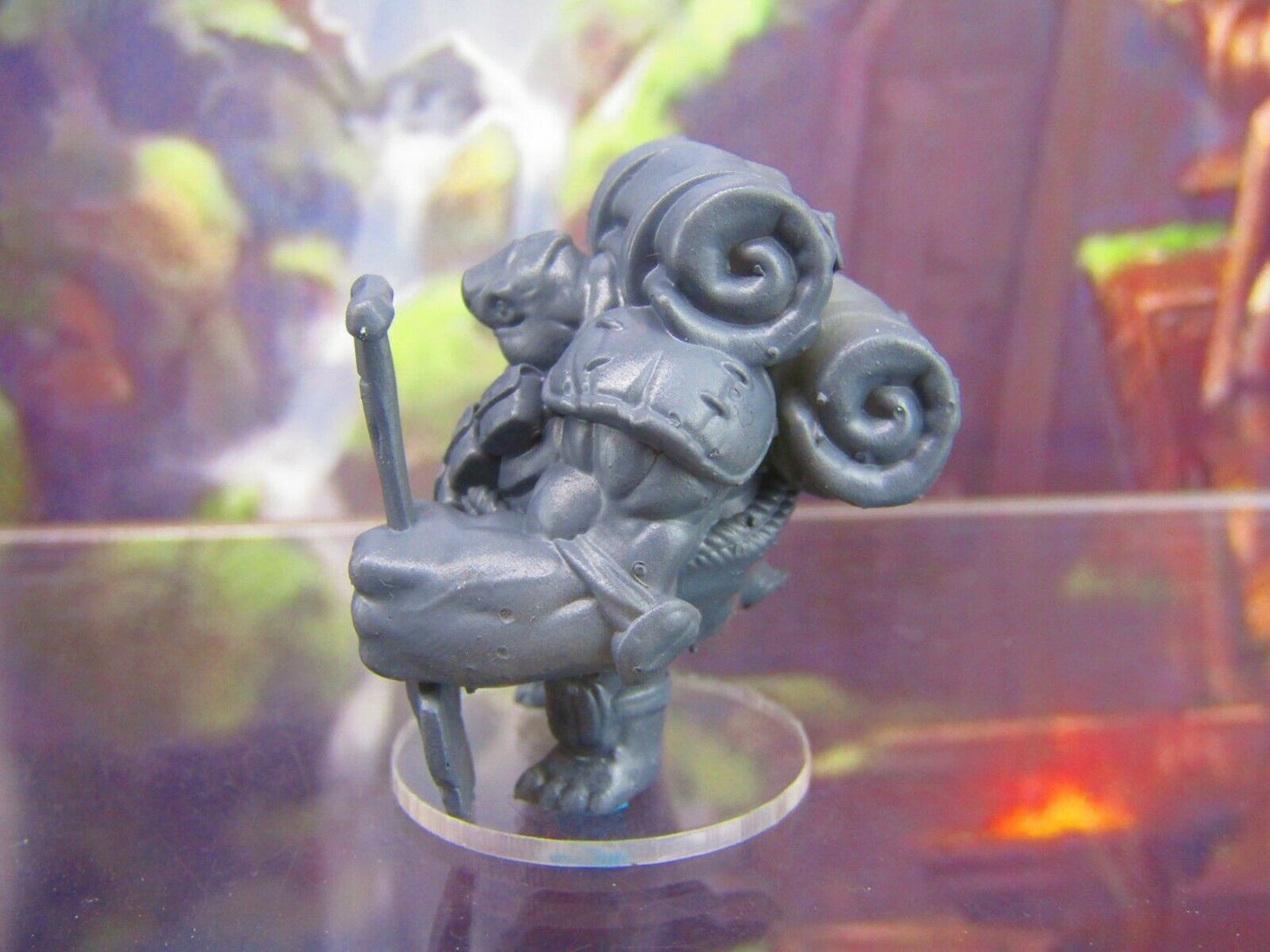 Tortle Miner w/ Shovel Turtle Man Race Mini Miniature Figure 3D Printed Model