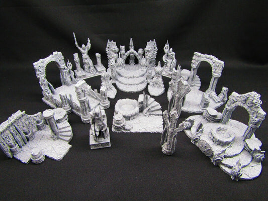 13pc Atlantis Merfolk Underwater Deep Sea City Scenery Scatter Terrain Props
