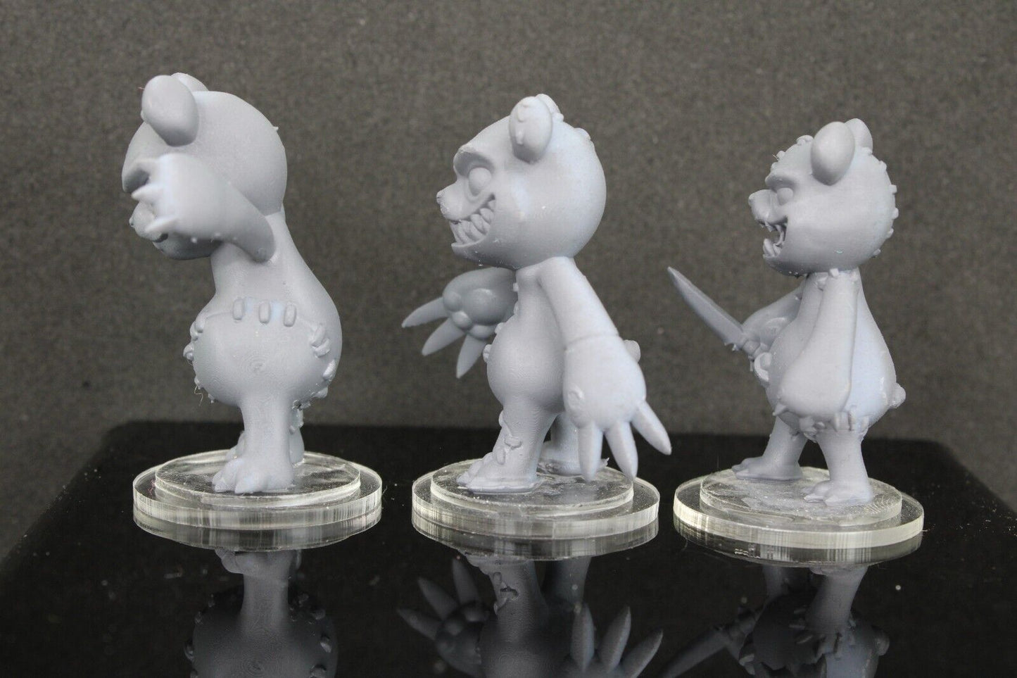 3pc Bears Mini Miniature RPG Tabletop Gaming Wargaming D&D