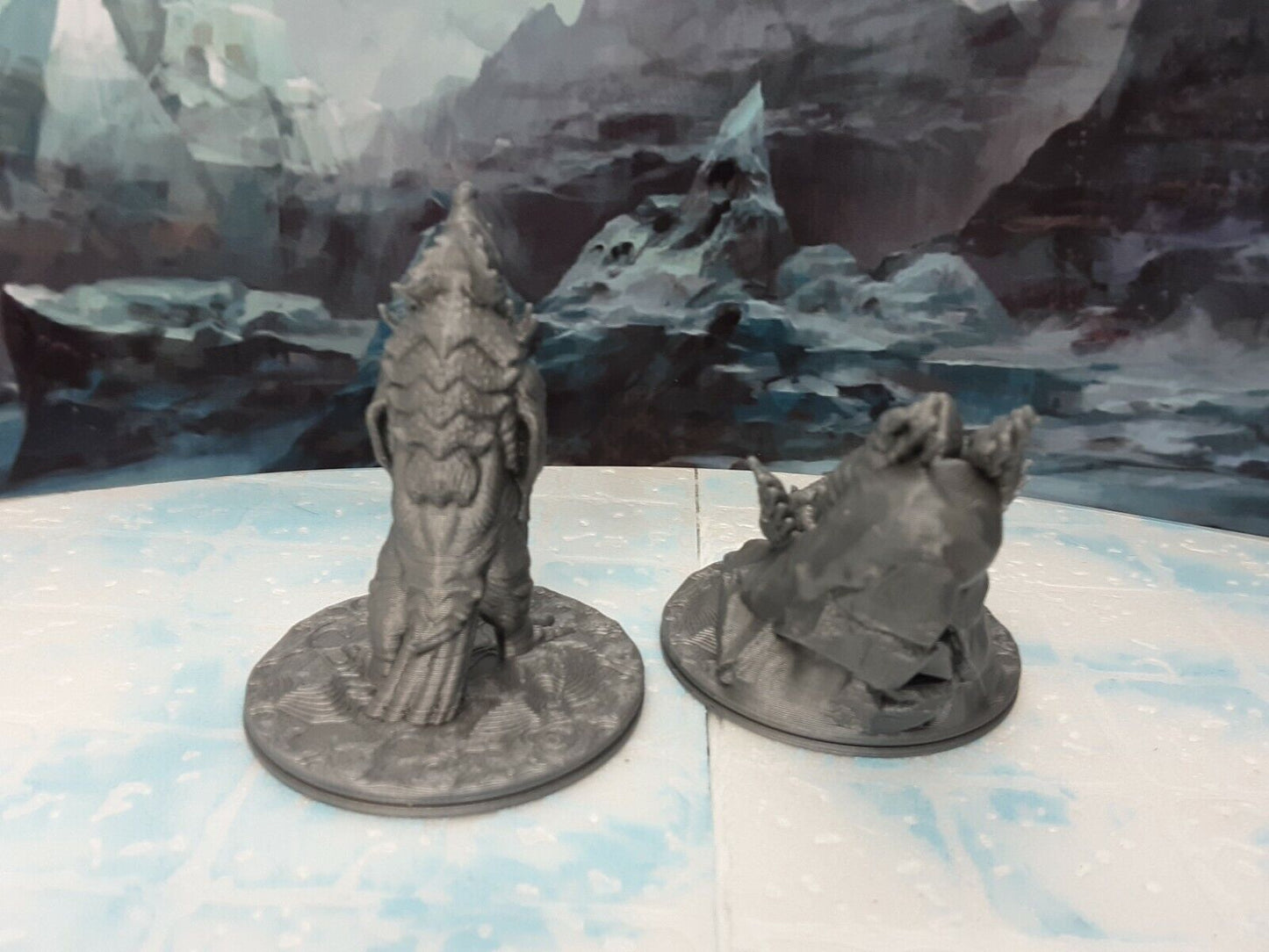 2x Dire Penguin Monsters Miniature Mini Figure Dungeons & Dragons D&D Model