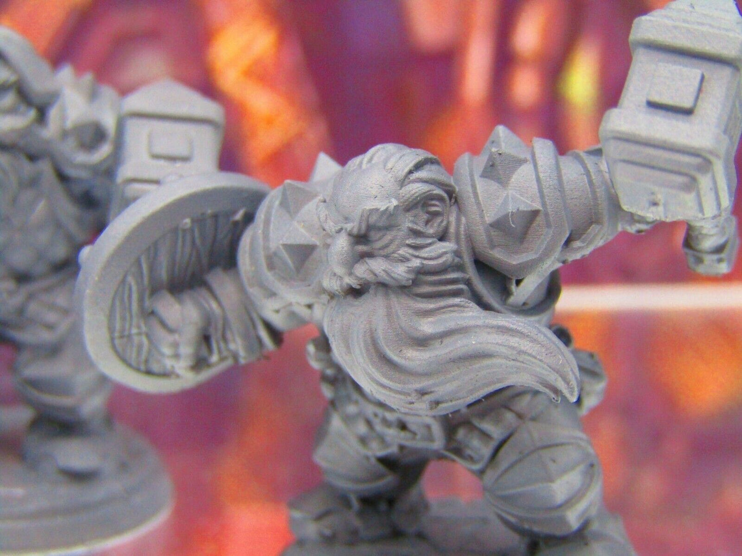 3pc Dwarf Fighter Soldiers w/ Hammers Mini Miniature Figure 3D Printed Model DnD