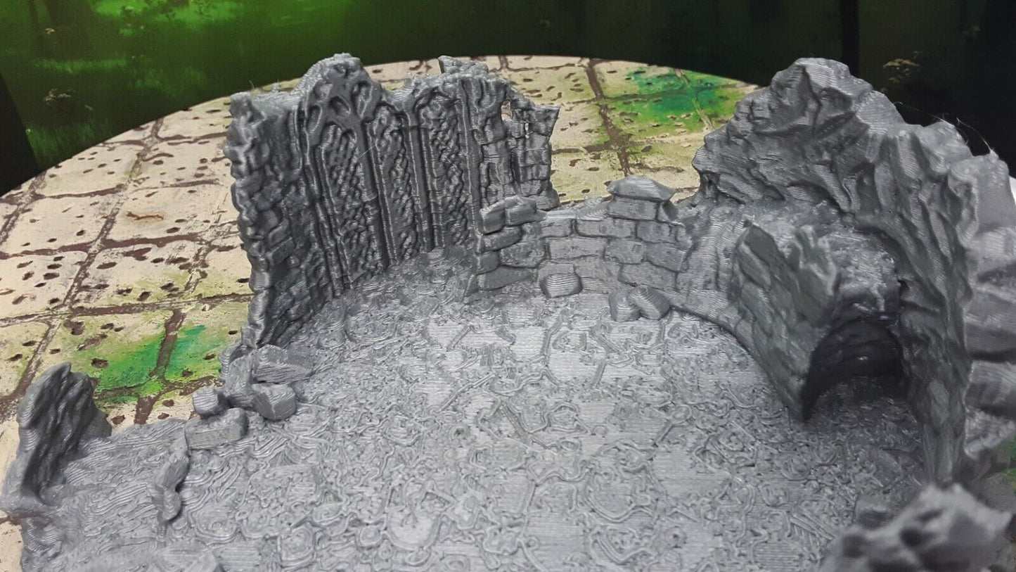 Shrine Building Ruins Scatter Terrain Scenery 28mm Dungeons & Dragons 3D Printed