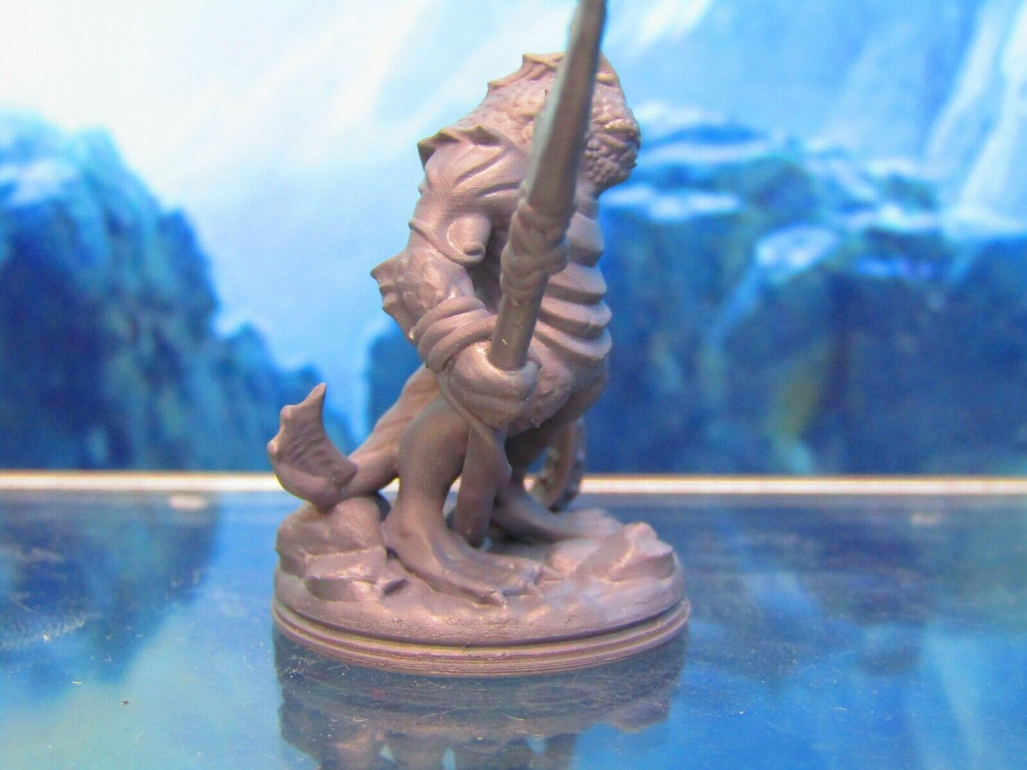 Sea Devil Warrior Soldier w/ Spear/Net Mini Miniature Figure 3D Printed Model