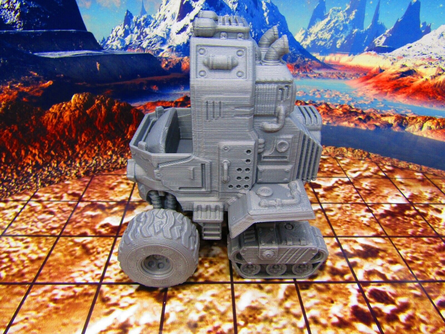 Rover Explorer Truck ATV Vehicle Terrain Scenery Miniature 3D Printed Model