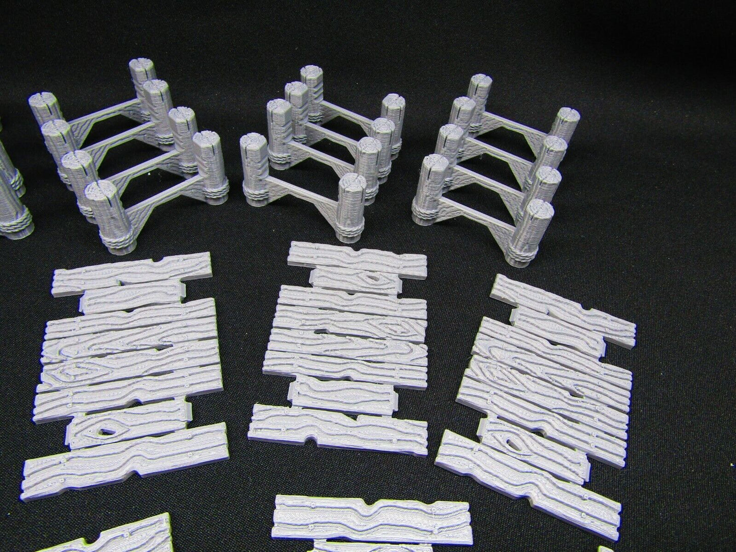 24pc Narrow Modular Boat Ship Docks Pier Set Scenery Scatter Terrain Props