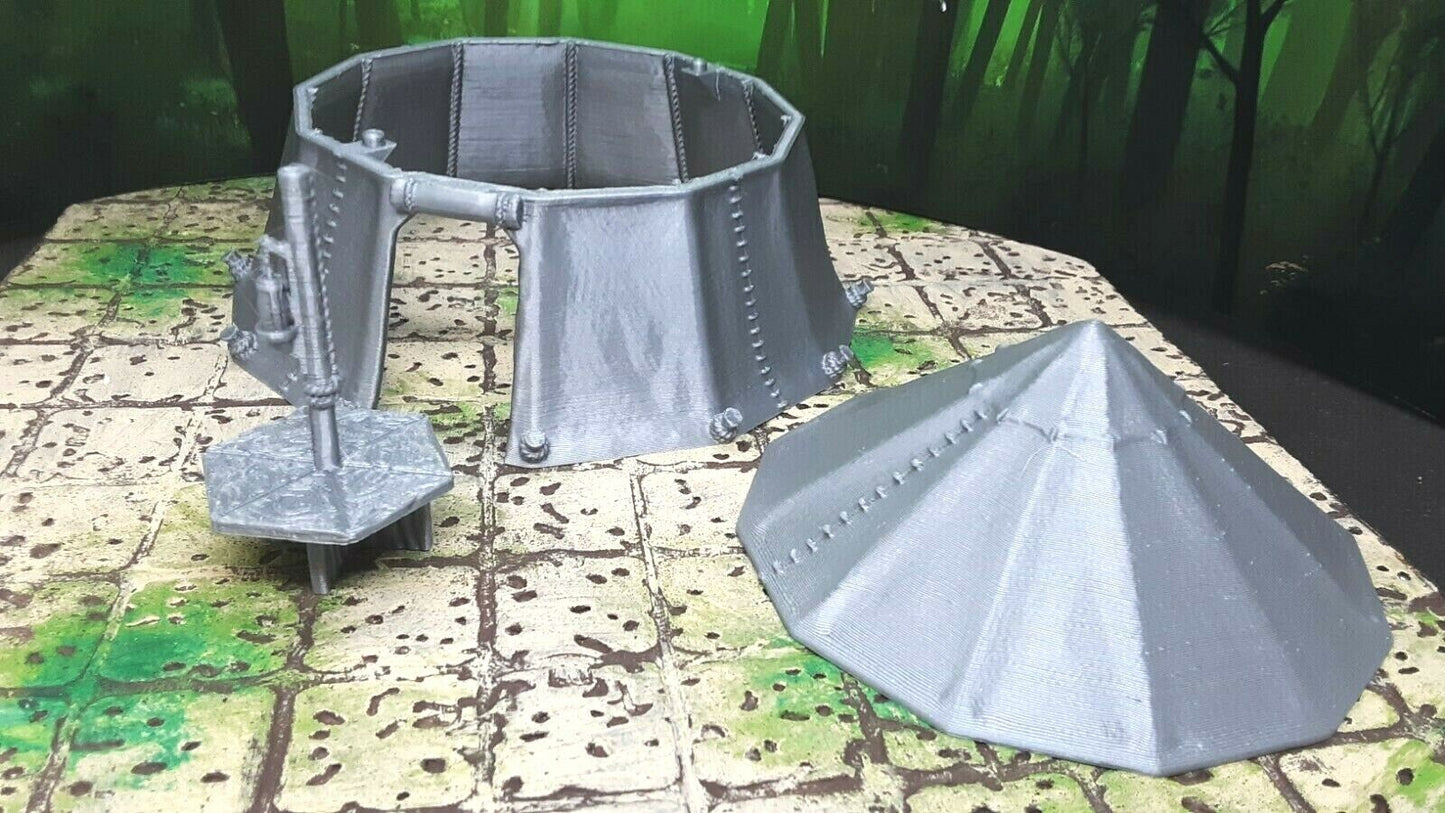 Tent Pavilion Removable Top Model Dungeons & Dragons Tabletop RPG Gaming 28mm