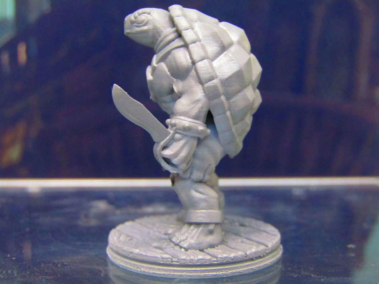 Tortle Pirate Dual Wielding Mini Miniature Figure 3D Printed Model 28/32mm Scale