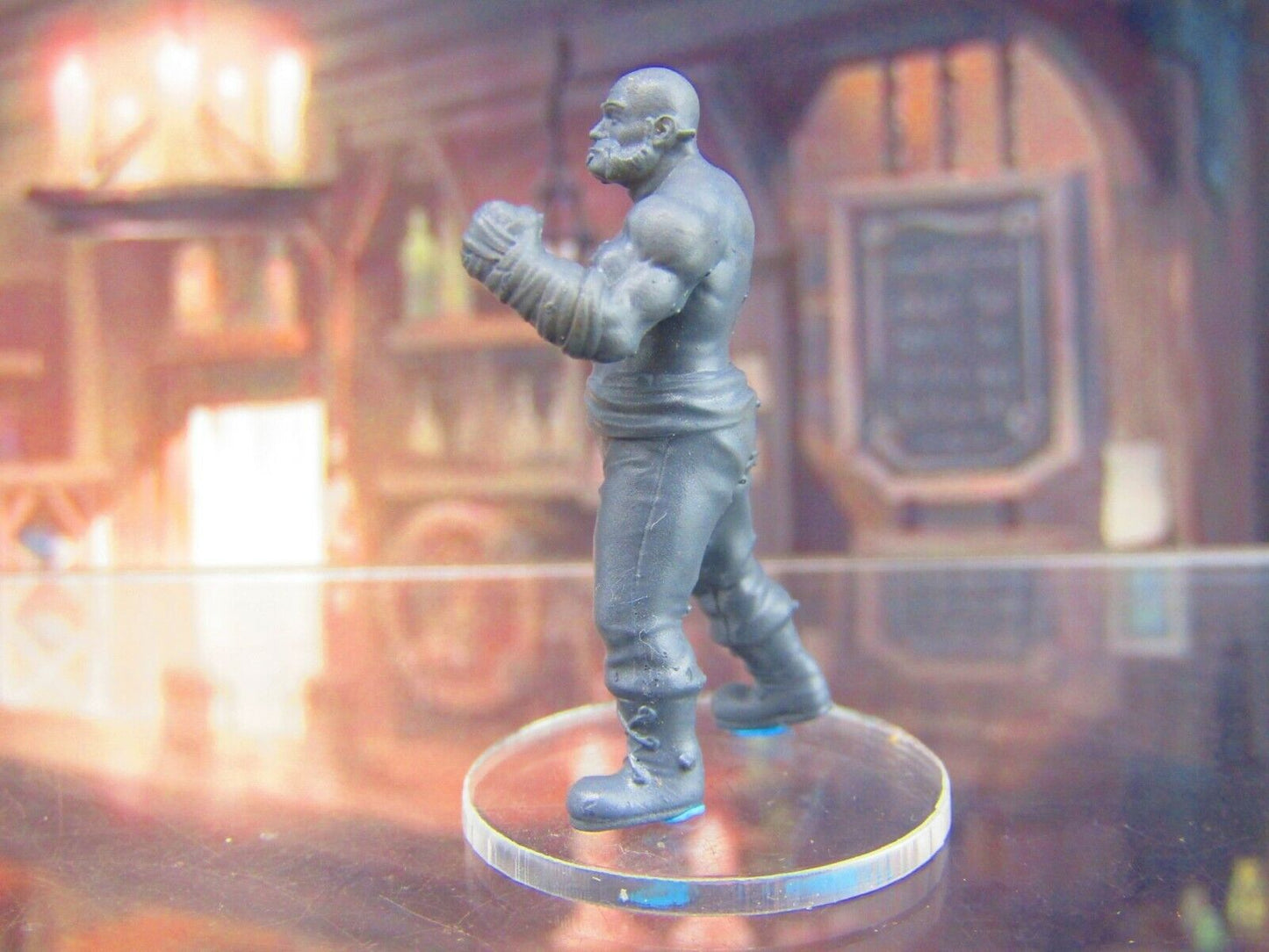 Human Boxer Bar Room Brawler A Mini Miniature Figure 3D Printed Model 28/32mm