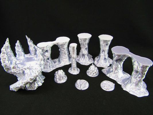 Spider Lair w/ Nests & Wrapped Bodies Scatter Terrain Scenery 3D Printed Mini