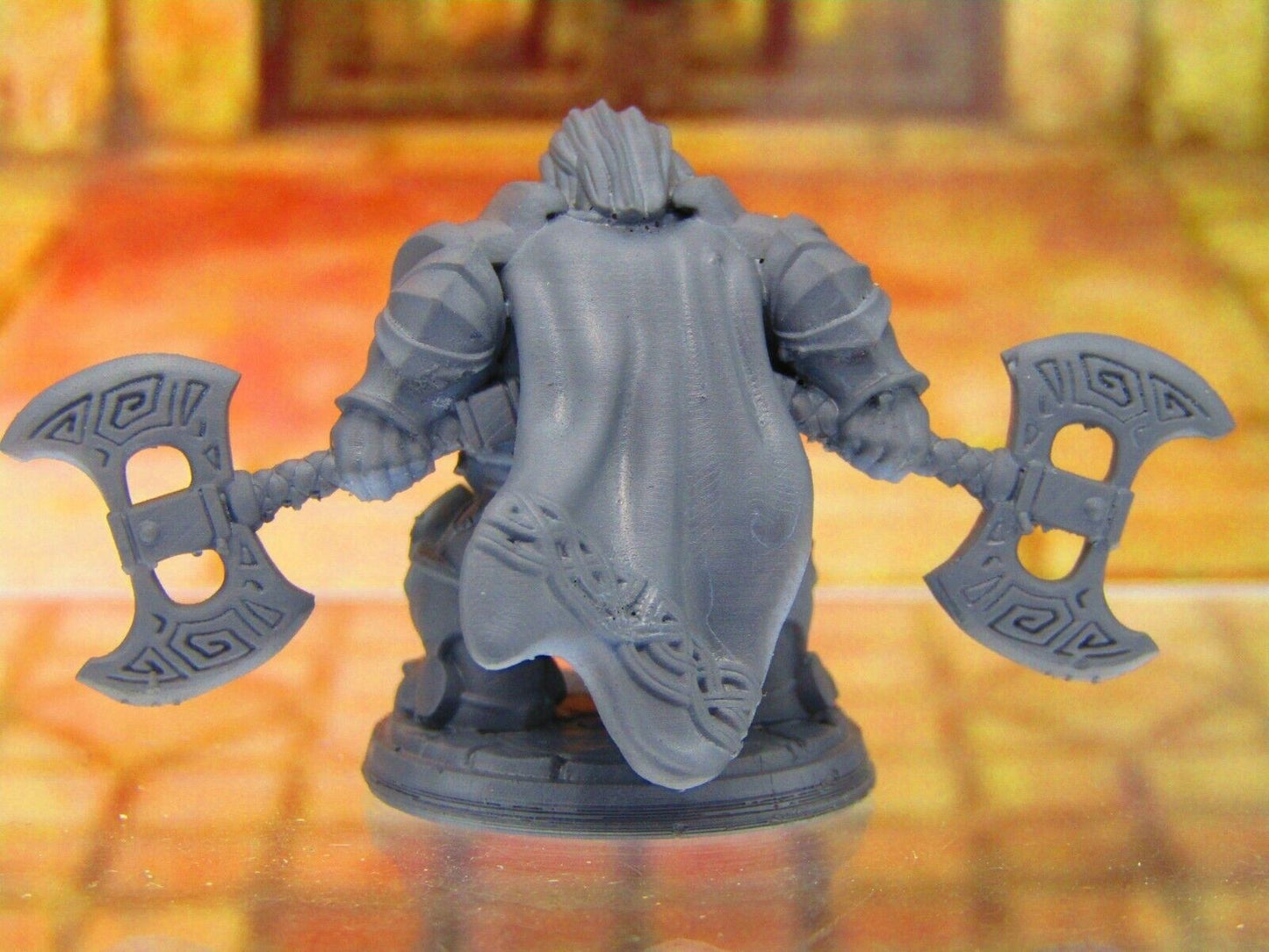 Sinar the Fearless Axe Wielding Warrior Dwarf Mini Miniature 3D Print Dnd
